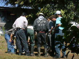 horsemen of Monteverde in the horse hoof care clinic